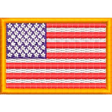 Patch Bordado Mini Estados Unidos Usa 3x4,5 Cm Cód.mbp132