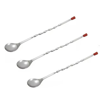 3 Cucharas Punto Rojo Mezcladora Bailarina Bartender Barman | Envío gratis