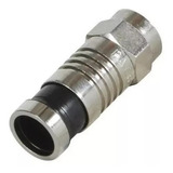 Ficha Conector Cable Coaxil Rg6 Compresion Pack X 10 