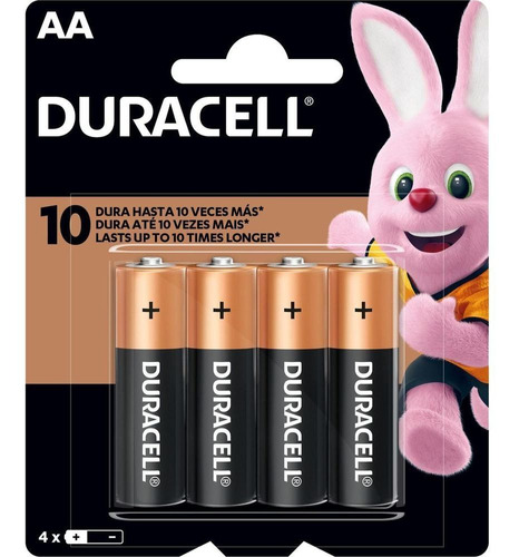 Duracell Pilha Alcalina Aa C/ 4 Unidades