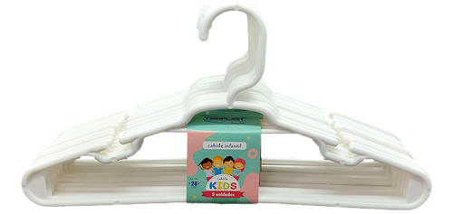 Kit 15 Unidades Cabides Infantis Roupa Infantil Bebê Cor Branco