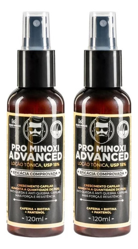 Kit 2 Unidades - Monoxidil Óleo Crescimento/barba Pro Minox Fragrância 15%spray
