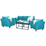 Juego De Living Sofa 3 Cuerpos 1 Cuerpo Chenile Antidesgarro