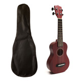 Ukelele Femmto Soprano En Tilo Con Funda Y Cuerdas Extras Color Marrón