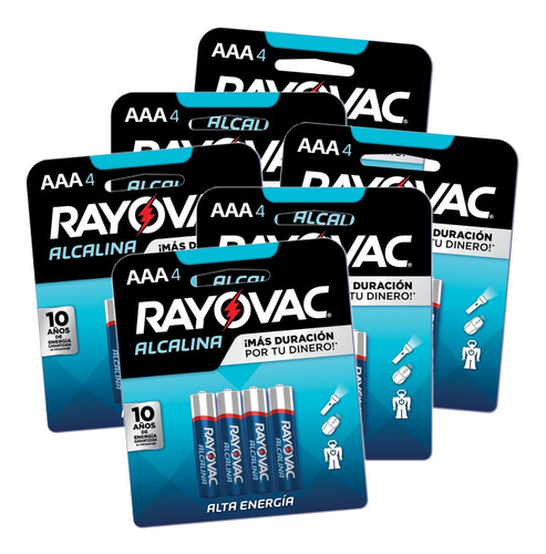 Pilas Alcalinas Aaa Rayovac Pack 24 Pilas De Alta Energia