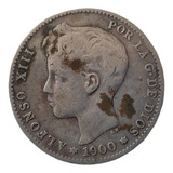 Moneda España 1 Peseta 1900 Plata 0.835(x1689