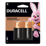 2 Pilhas Duracell Alcalina C Media  Mn1400b2