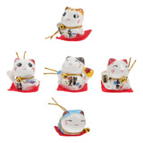 Figura Decorativa De Cerámica De Maneki Neko