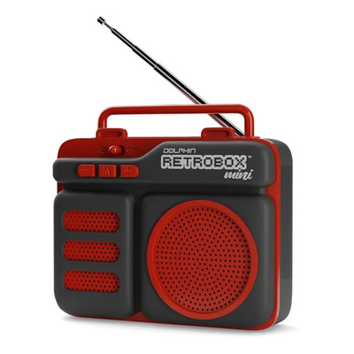 Radio Am Fm Retrobox Mini Recargable Portatil Rtx-10 Color Rojo | Envío gratis