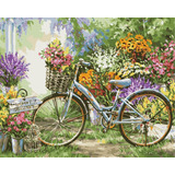 Pintura Por Números Calidad Premium: Bici Floreada. Kitart