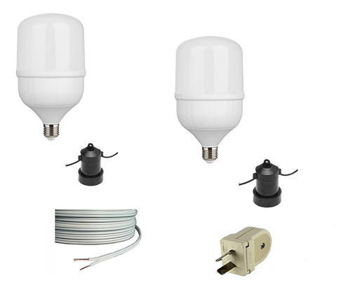 Lampara Kit Cultivo Indoor Luces Led 100w E27 Floración X2