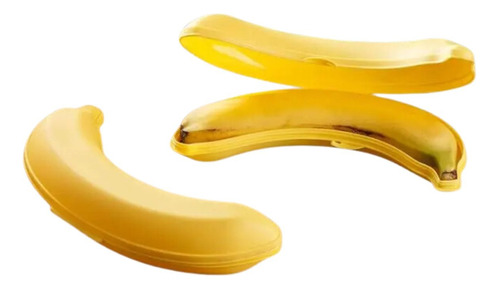 Kit 2 Porta Banana Pote Plástico Banana Sem Amassar