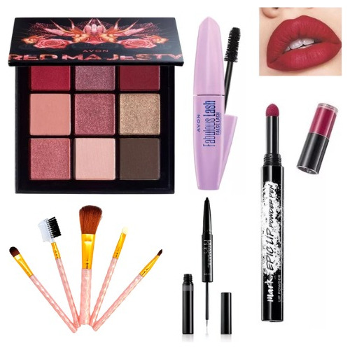 Set De Maquillaje Kit Completo Paletas Avon Natura Brochas