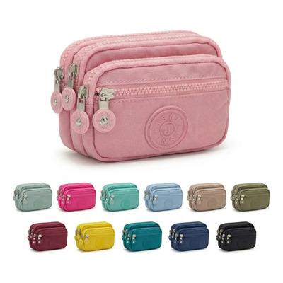 12 Monederos Mujer Mayoreo Docena Llavero 4 Cierres Colores Macaron Pastel Cosmetiquera Impermeable Regalo Correa Dama Carteras Nylon Estilo Kipling Urbano Lujo Multiusos Surtido Mini Bolsa Monedero | Meses sin interés
