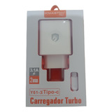 Carregador Y61-3 Turbo 3.1 Para Smartphone Motorola Tipo C