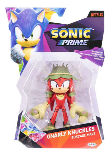 Boneco Articulável Knuckles Boscage Maze Sonic Prime Sunny