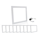 Kit 10 Plafon Painel Led 18w Embutir Quadrado Branco Frio