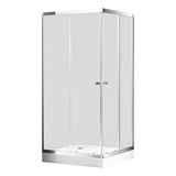 Shower Door Y Receptaculo Cuadrado 80x80x195 Vidrio Templado