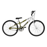 Bicicleta Aro 26 Bicolor Rebaixada Sem Marcha Masculino Cor Verde Oliva Fosco