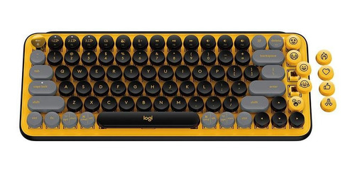 Teclado Mecânico Logitech Pop Keys S/ Fio Amarelo 920-010710