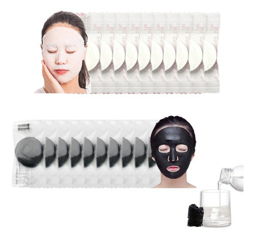 Kit X20 Mascarillas Comprimida Facial Pastilla Cápsula