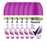 Kit 6 Desodorante Rollon Rexona Feminino Active Emotion 50ml