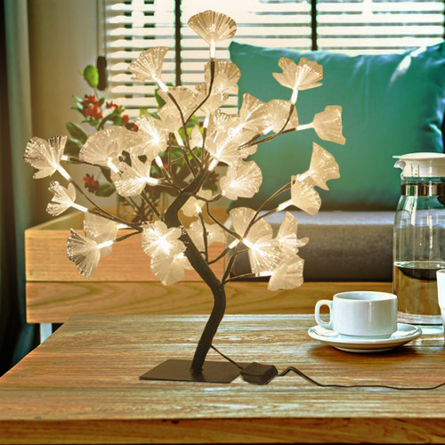 Lámpara De Fibra Óptica Para Árbol De Flores, Rama De Árbol,