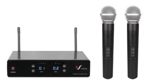 Microfono Inalambrico Doble Mano Uhf Sm58 Venetian Md-602
