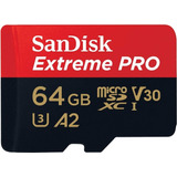 Cartão Memória Sandisk Extreme Pro Micro Sd 64gb 200mb/s 