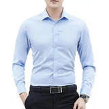 Camisa Slim Fit Hombre Elastizada Entalladas