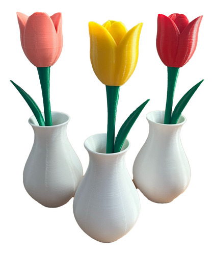 Tulipanes Decoracion 3d Para Escritorio