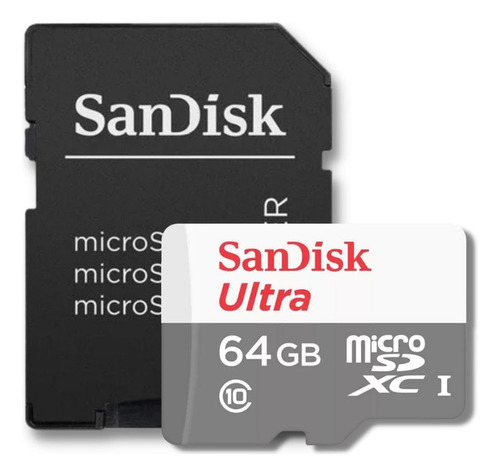 Microsd 100mbs Sandisk Ultra 64gb P/filmadoras Profissionais