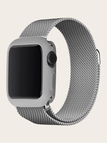 Correa Acero Inoxidable Apple Watch + Funda De Silicona