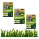 Kit 3 Graminhas Gatos Zoe Pet Eliminação De Pelos E Digestão