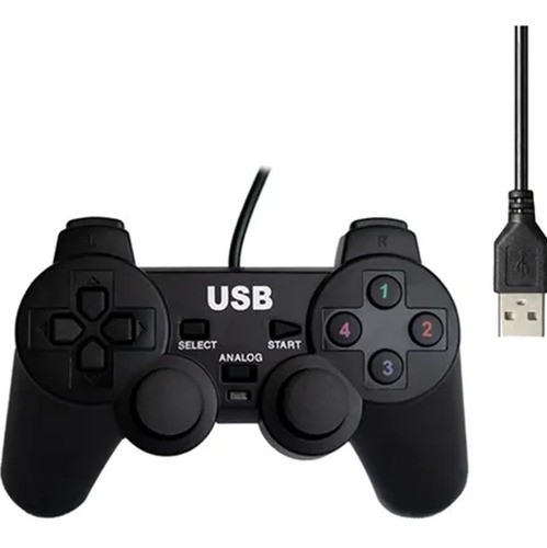 Controle Usb Dual Shock Analogico Pc Computador Windows