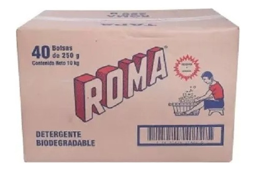 Pack 40 Bolsas De Detergente En Polvo Roma Multiusos 250 Gr