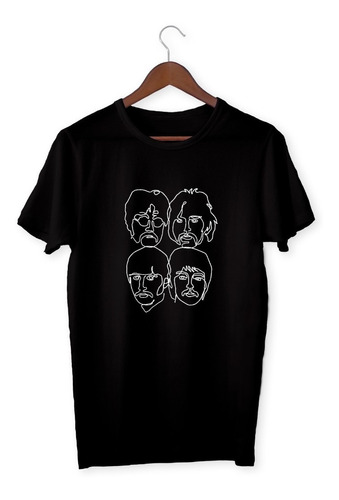 Remera De Algodón The Beatles - Minimalista Rock Aesthetic