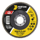 Kit 10 Discos Flap 4.1/2  Grão Acabamento Aço Madeira Fertak