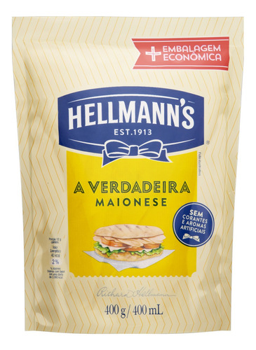 Maionese Hellmann's Sachê 400g Embalagem Econômica