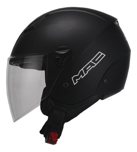 Casco Moto Abierto Mac Beat Solid Negro Mate