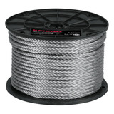 75m Cable Acero Flexible 7 X 19 Hilos 1/4'' (6mm)