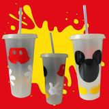 Vaso Mickey Mouse Disney 1 Con Tapa Y Popote
