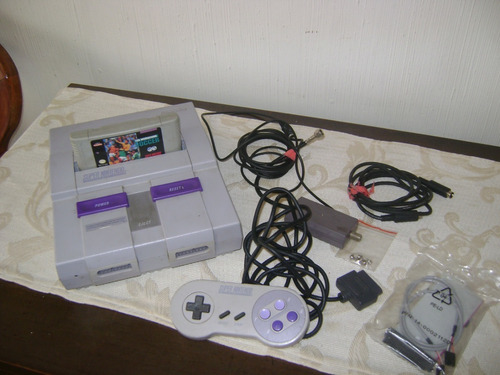 Super Nintendo Consola Y Videojuego Made In Japan 1991 Ver