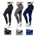 Kit 3 Calça Legging Feminina Leg Forrada Inverno Grossa Frio