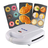 Maquina Para Hacer Mini Donas Y Taiyaki Starblue, Blanco