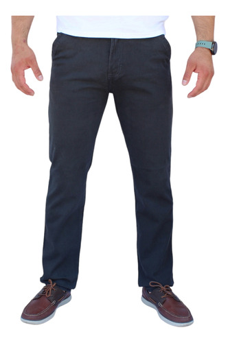 Pantalon Recto De Gabardina Stretch John Silver Para Hombre