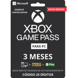 Pc Game Pass Xbox 3 Meses - Código 25 Dígitos