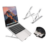 Suporte Dobrável Xo Aço Aluminio Universal Notebook Laptop Cor Prateado
