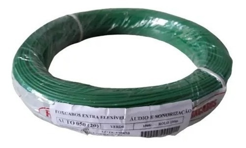 Rolo Fio Cabo 0,50mm (20 Awg) 100 Mts Cabinho Extra Flexível Cor Verde