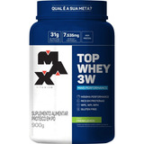 Suplemento Em Pó Max Titanium  Top Whey 3w Proteínas Top Whey 3w Sabor  Fresh Lemon Em Pote De 900g